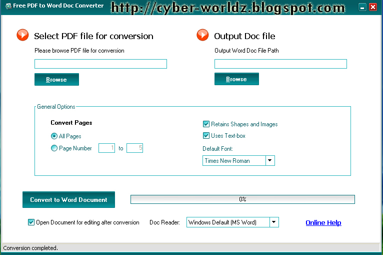 Mengubah File FDF Ke Word dengan PDF To Word Corventer Cyber World