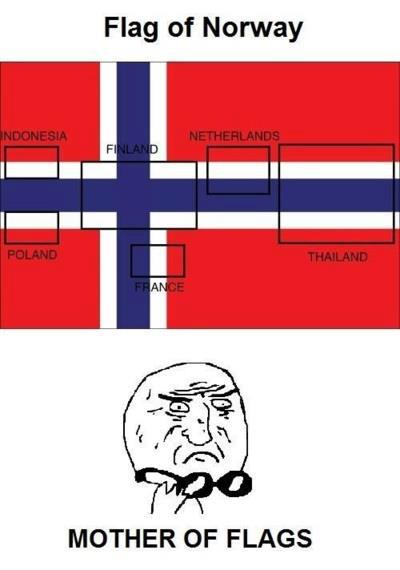 Flag of Norway (Mother of many flags)