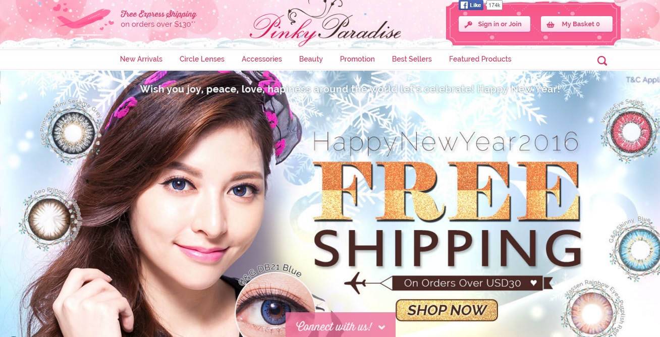 circle lenses pinky paradise