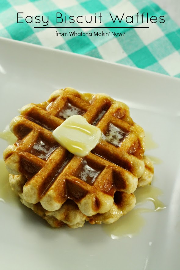 Easy Biscuit Waffles using a tube of biscuits! 