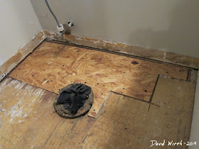 how to repair rotted floor, wood, fix, bathroom, tile