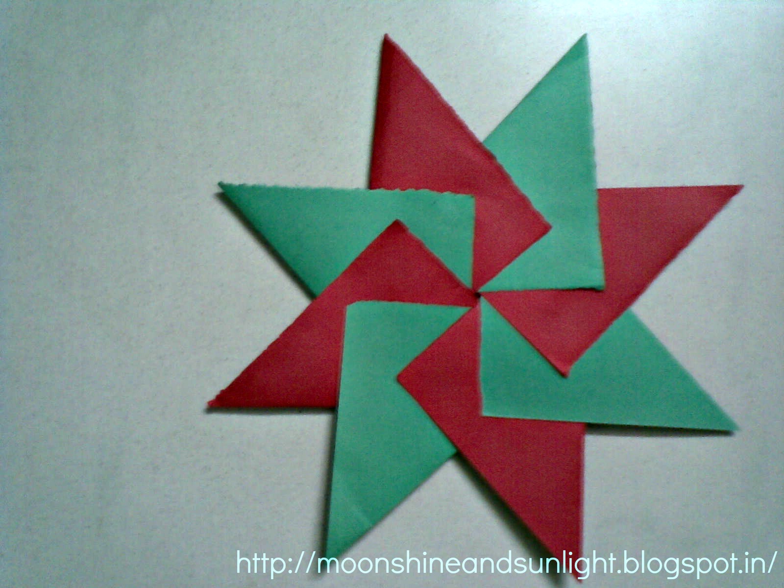 DIY 8 point Origami Star Moonshine and sunlight Indian Fashion and Lifestyle Blogger