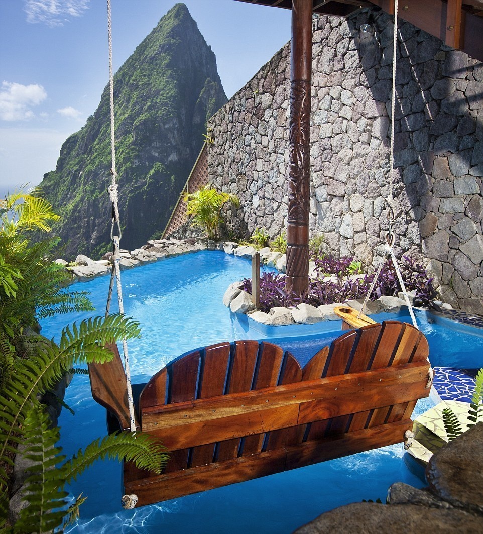 Ladera, Saint Lucia - 15 Incredible Hotel Rooms Where You Can Sleep Under The Stars.