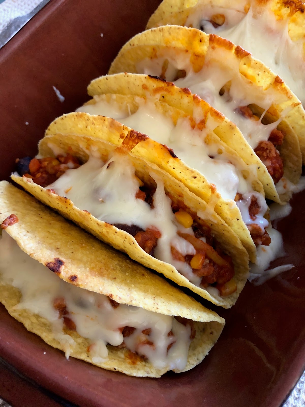 Zapiekane tacos z chili con carne On Egin Eta Topa