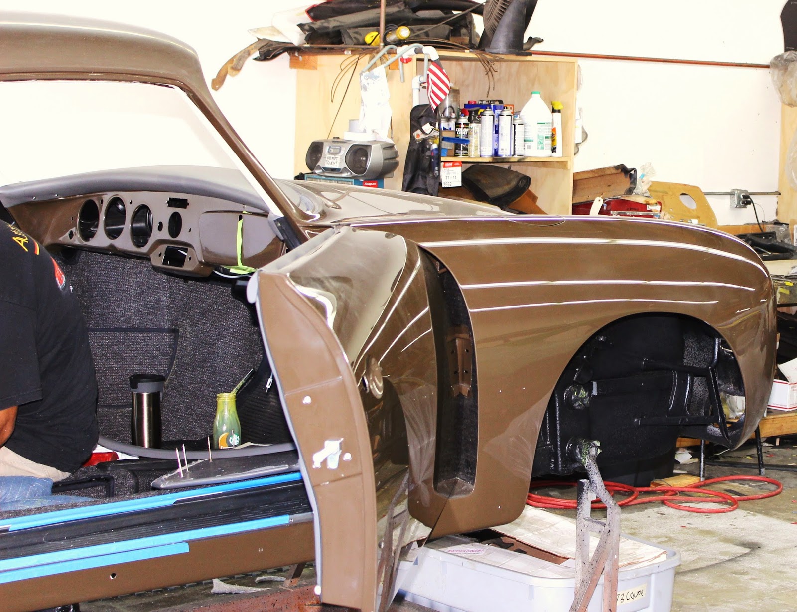 Autobahn Interiors In for restoration a rare 1962 Porsche 356 Notchback. Wow!