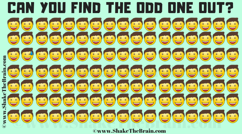 Visual Puzzle Odd Emoji Out Picture Puzzle And Answer
