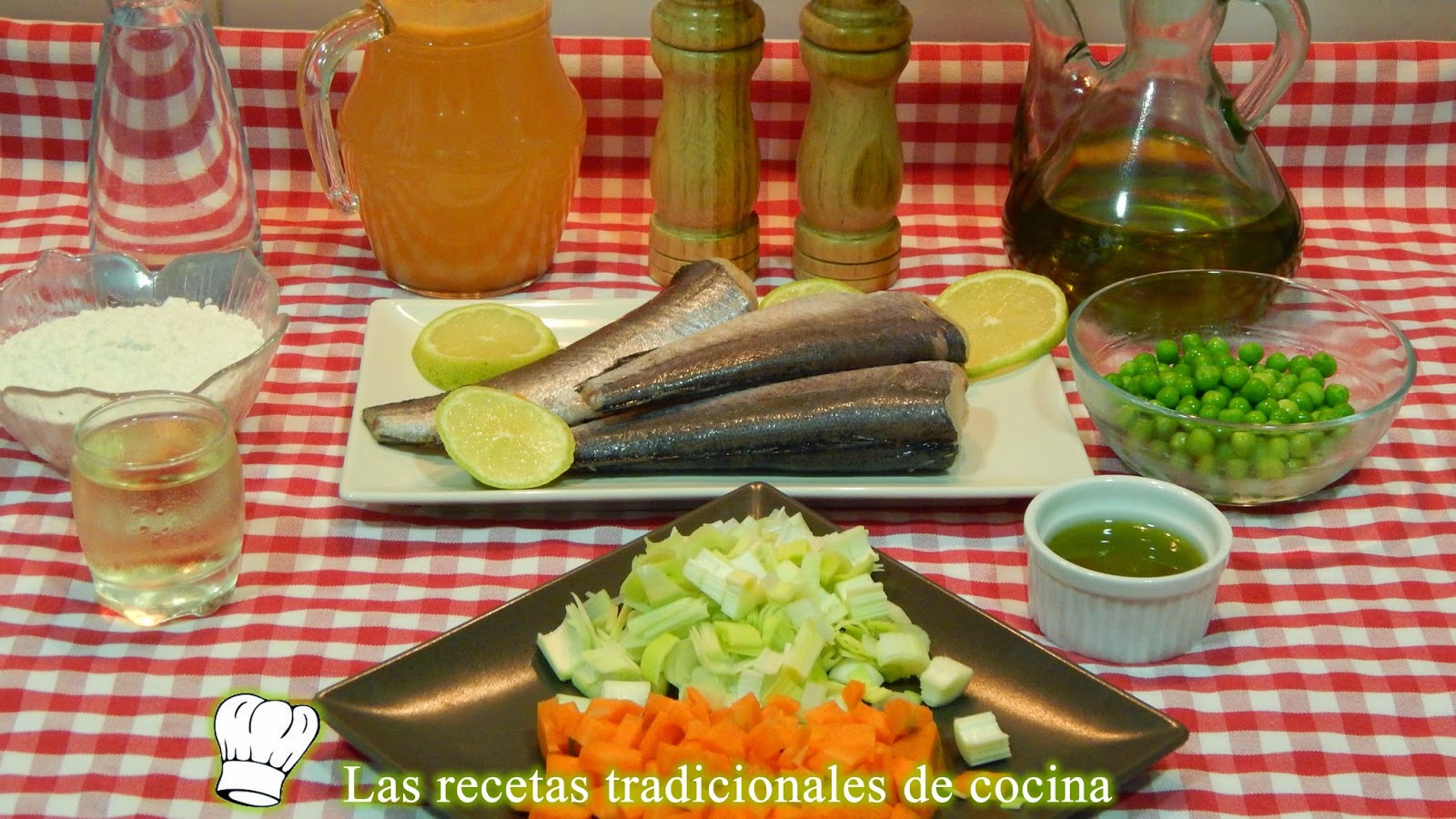 Receta fácil de merluza en salsa jardinera