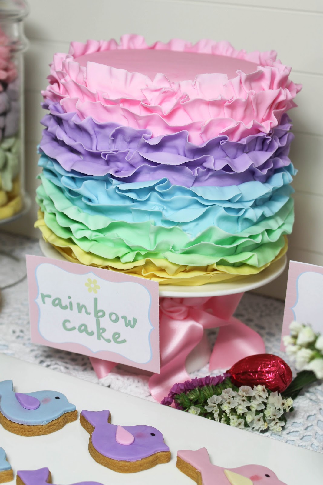 pastel rainbow cake ideas