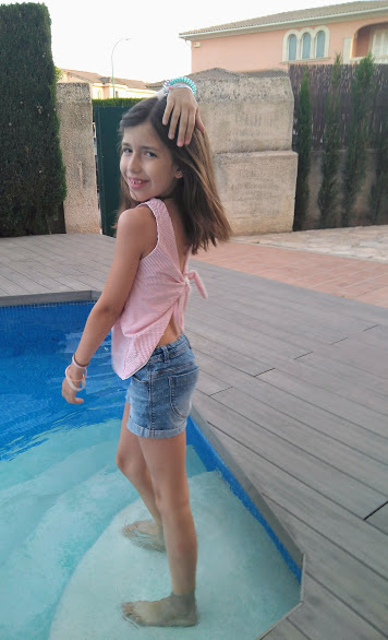 top rayas nudo espalda