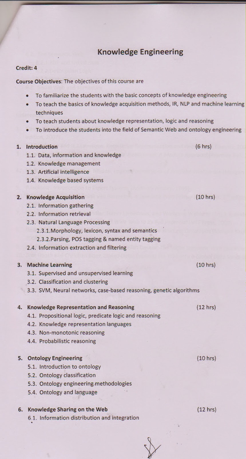 Knowledge Engineering Syllabus Semester I TU IOE Syllabus Knowledge engineering syllabus semester i tu ioe syllabus