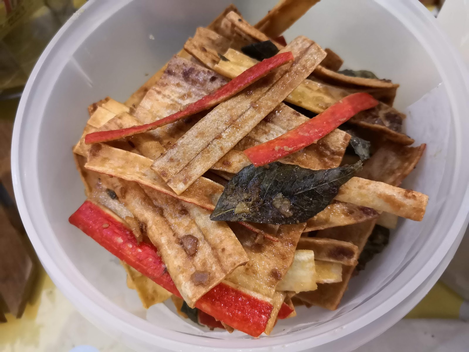 Recipe CNY salted egg yolk crab stick snack