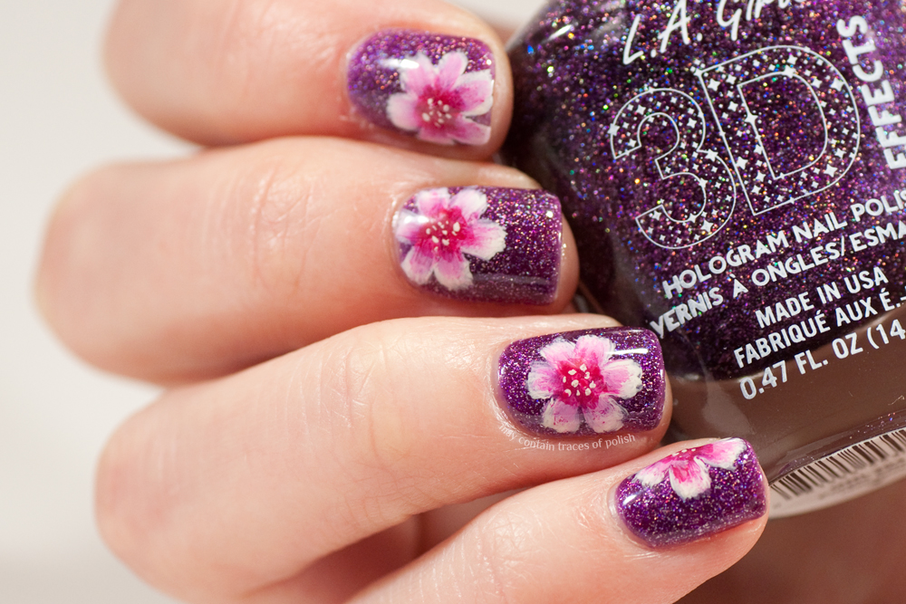 Monochrome Floral One Stroke Nail Art feat. Nsi & Models Own - Lucy's Stash  PRO