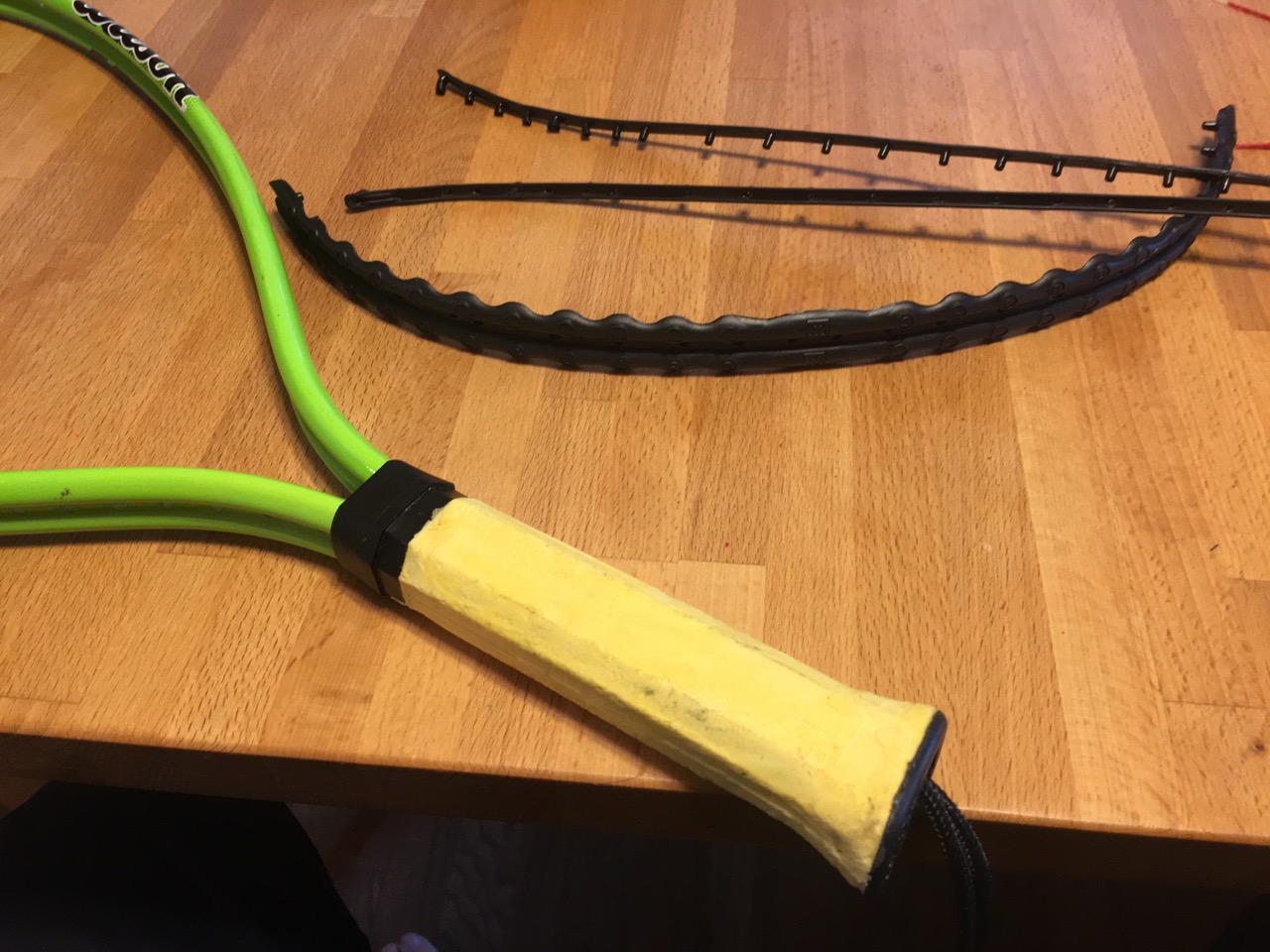 Top of the Line Fishing Net from a Racquetball Racquet A Fish In School