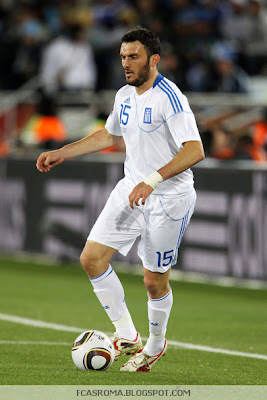 Vasilis Torosidis playing for Greece national football team.