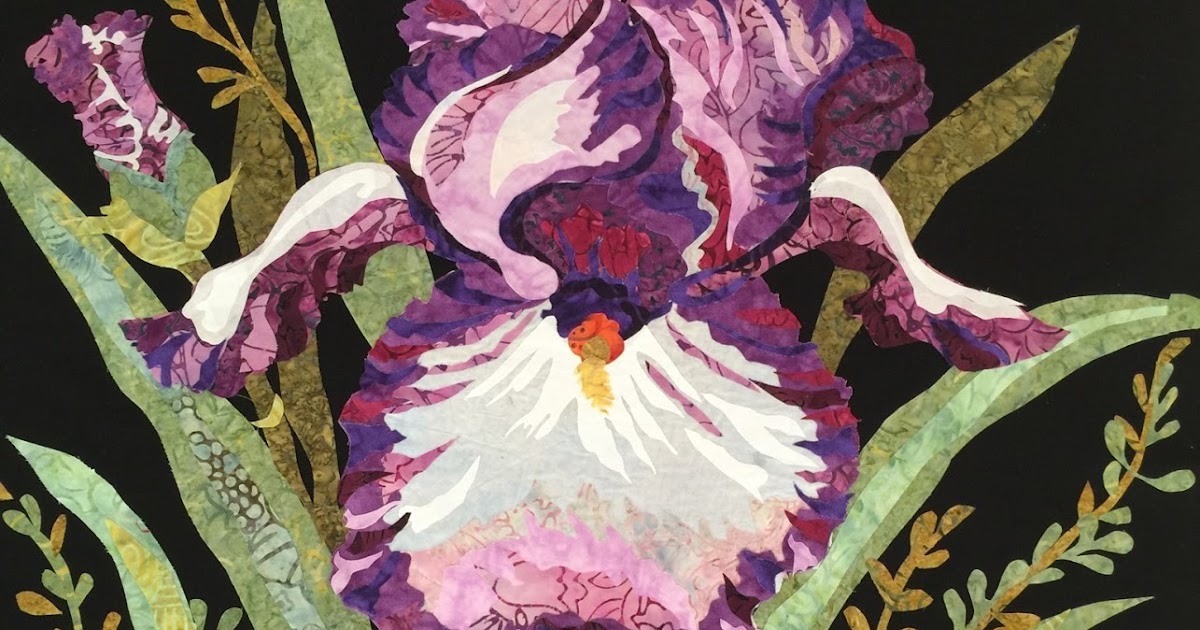 Melinda's Cutting Garden Quilting the Iris
