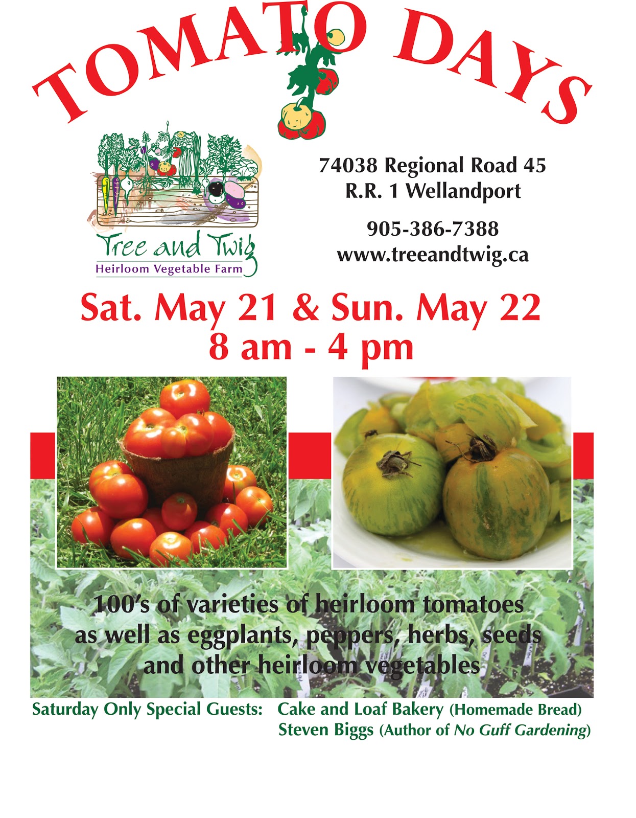 Tree and Twig Farm Blog "Tomato Days flyer! (Please print and post)