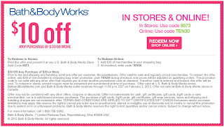 Bath & Body Works Coupon February 2013: Save $10 Off $30