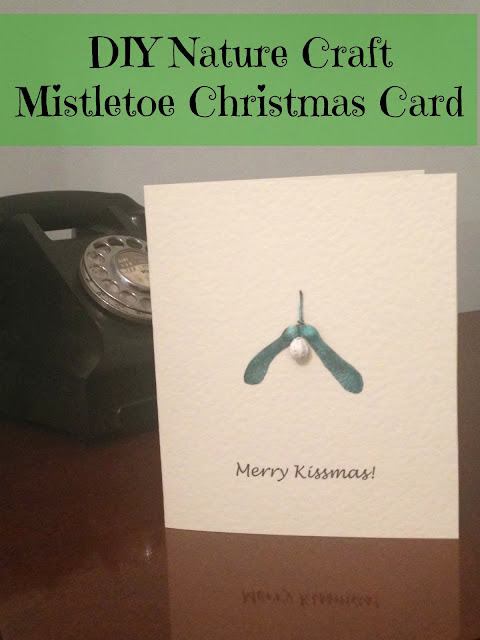 Helicopter Seed Mistletoe Christmas Card