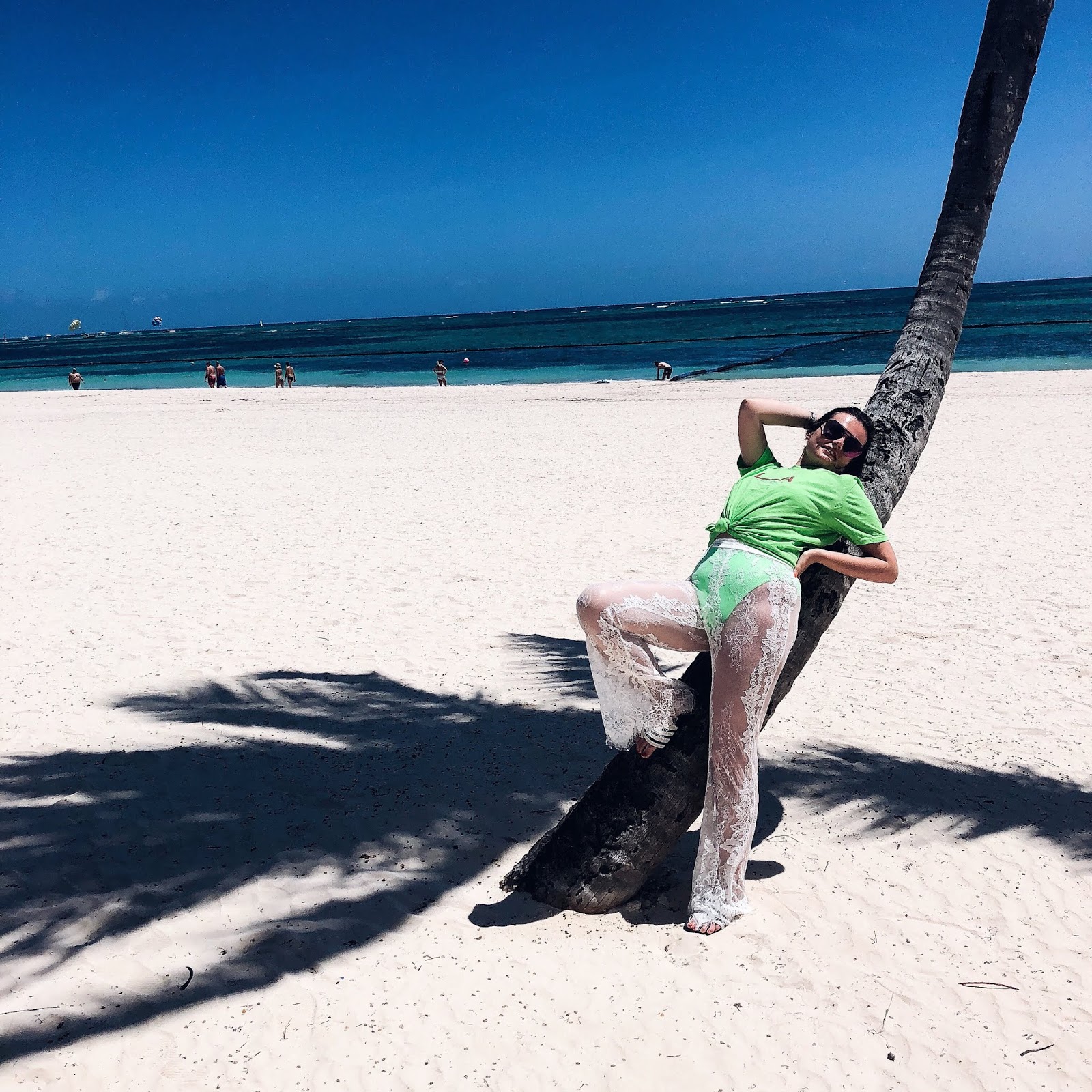punta cana 2018, dominican repbulic, melia caribe punta cana, missguided lace trousers, travel guide, post holiday blues, how to beat post holiday blues, neon bikini, asos neon bikini, missguided haul