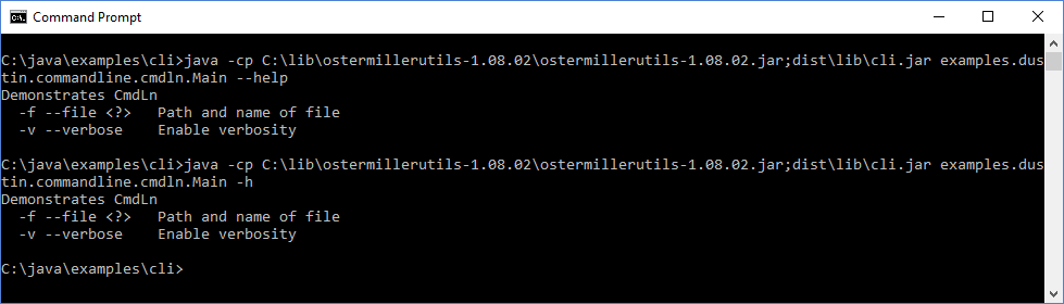 Inspired by Actual Events: Java Command-Line Interfaces (Part 11): CmdLn