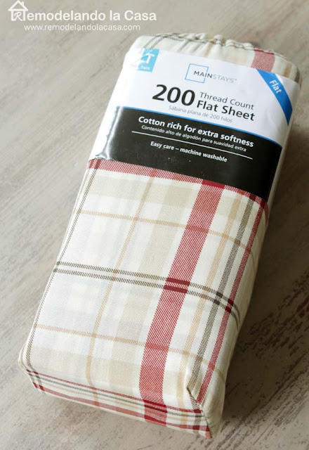 plaid twin sheet red and caqui