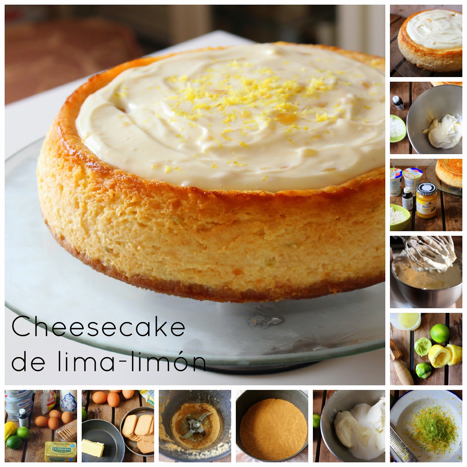 Cheesecake al horno de lima-limón