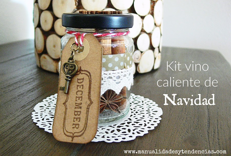 Regalo reciclaje creativo: Kit vino caliente de Navidad