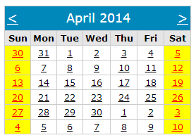 highlight weekend dates on asp.net calendar