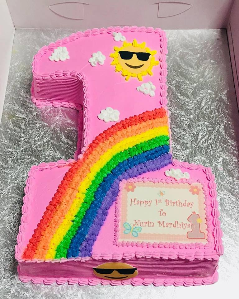 Izah's Kitchen 1st Birthday cake, Halal cakes Singapore