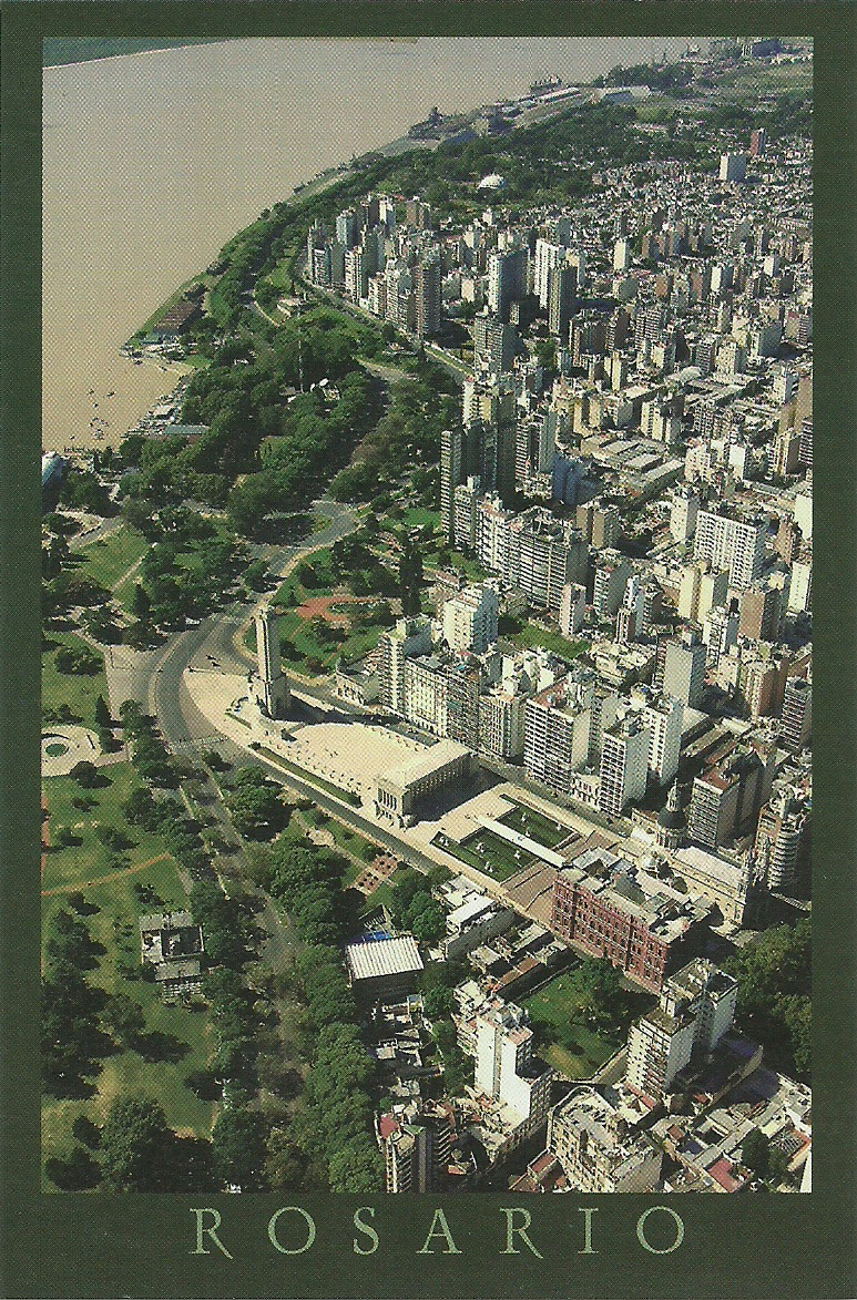 PostCrossing and Stamp POSTCARDS ROSARIO, SANTA FE, ARGENTINA