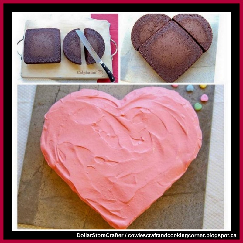 Dollar Store Crafter How to Make a Valentine’s Day HeartShaped Cake