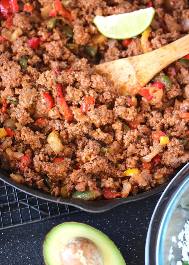 Just Jessie B Beef Fajita Burrito Bowls PALEO, Whole30