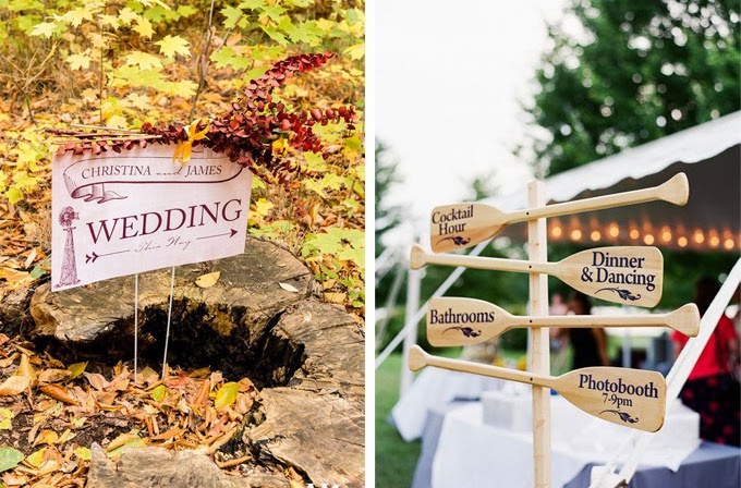 12 Delightful Ways To Use Wedding Signs Throughout Your Wedding - Let Guests Know Where To Go