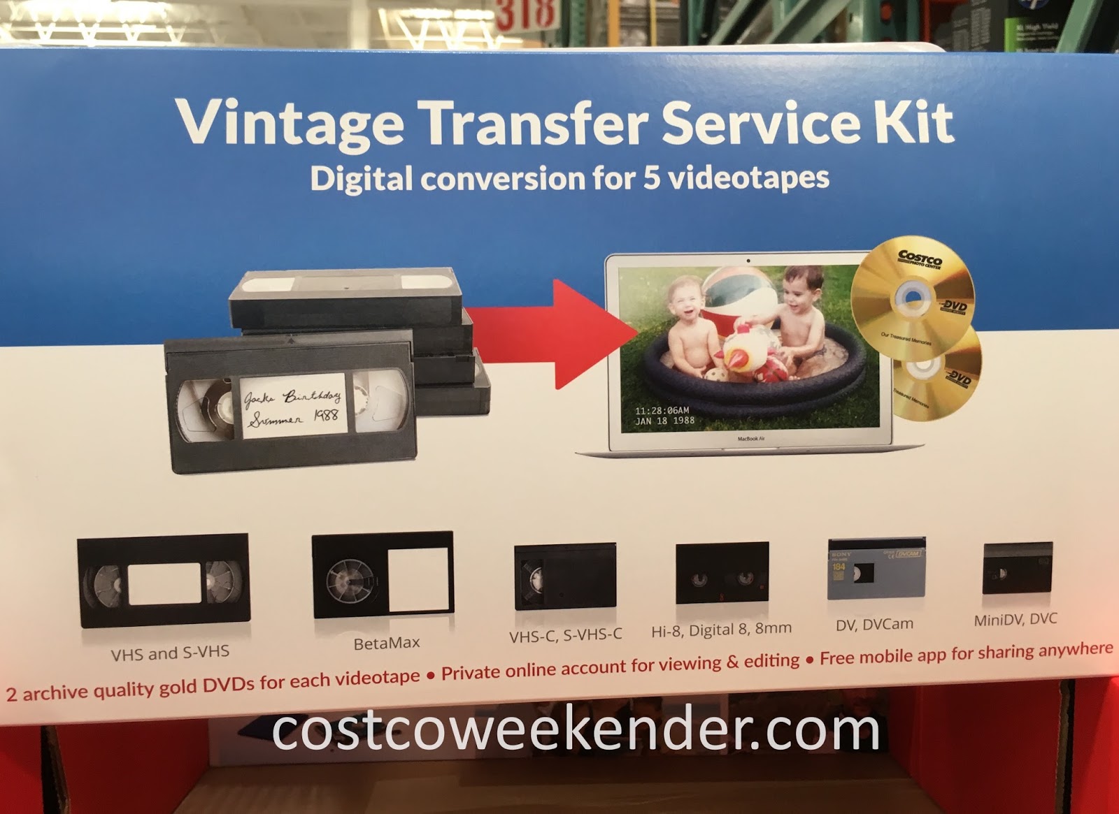 Vintage Transfer Service Kit Digital Conversion (up to 5 tapes