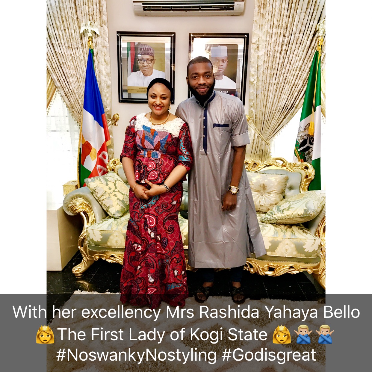 Photos Award Winning Fashion Designer, Swankyjerry with Kogi State