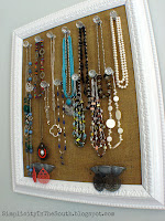 Tutorial for a Burlap and Crystal Jewelry Holder from SimplicityInTheSouth