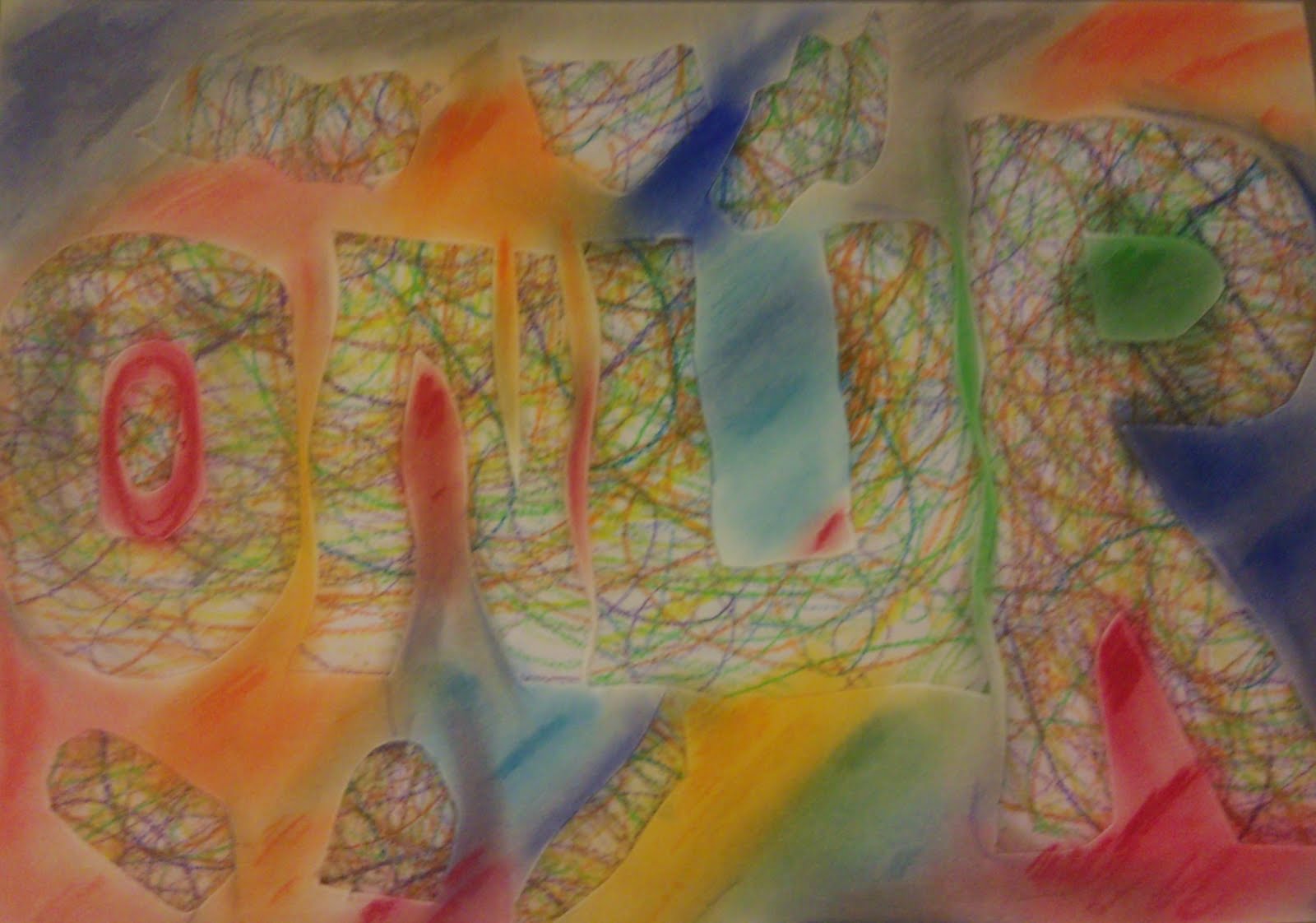 klaudia's art students: malen zu musik im kreis & collage