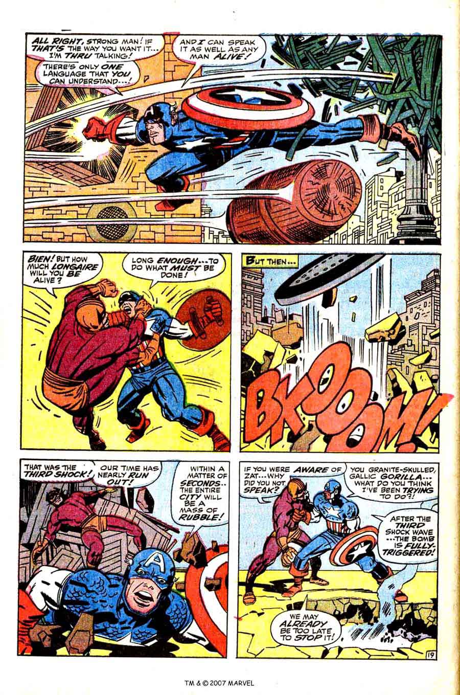 Captain America v1 #105 marvel comic book page art by Jack Kirby