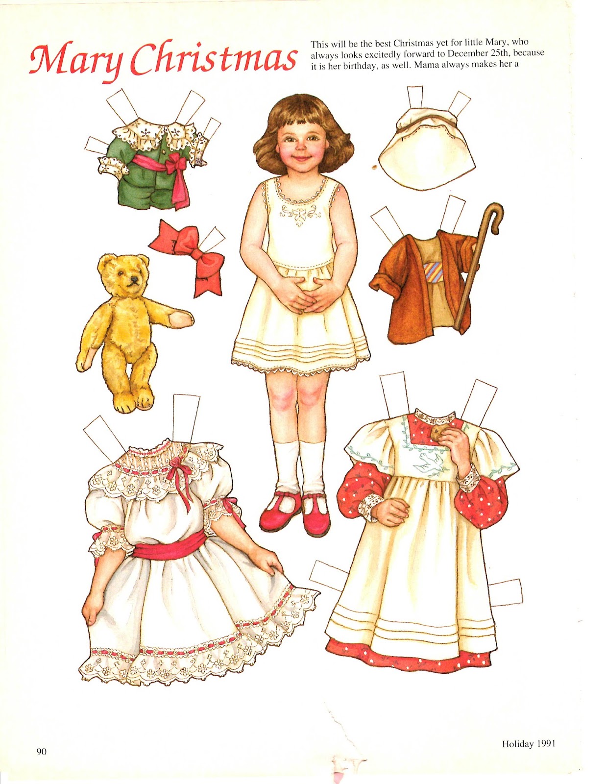 Miss Missy Paper Dolls: Mary Christmas