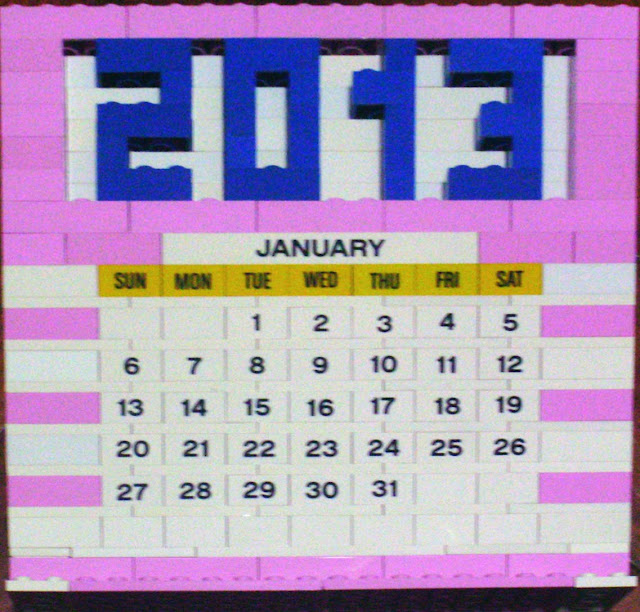 MOC Calendário LEGO mês de janeiro de 2013