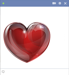 Deep red heart for Facebook