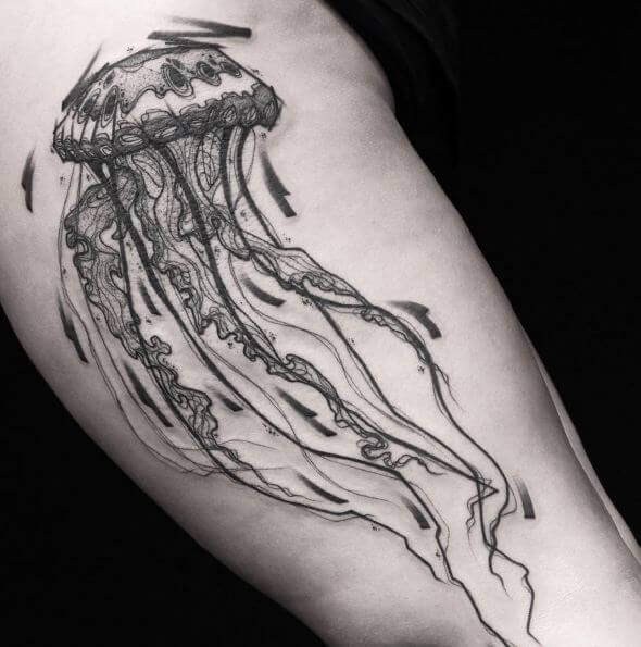50+ Watercolor Jellyfish Tattoo Designs & Ideas (2019
