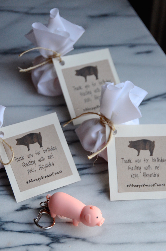 "Pig in a Blanket" Party Favors Always Order Dessert