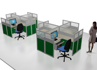 Meja Partisi Kantor Cubicle Workstation Desain Terbaru 2019 - Furniture Semarang