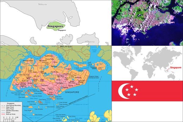 profil peta negara singapura