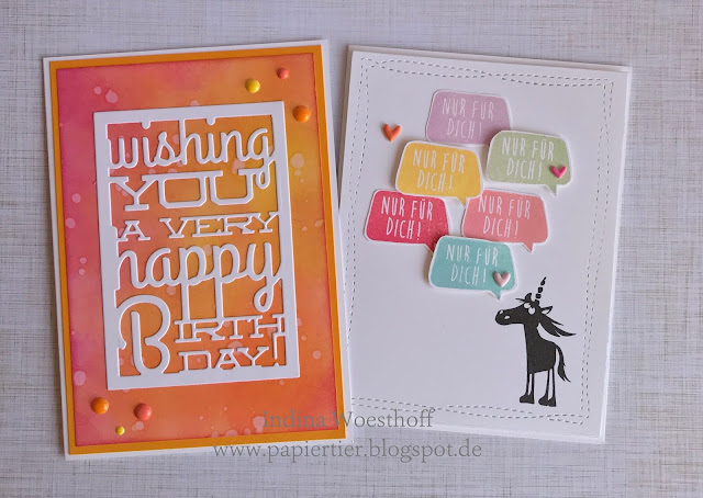 papiertier Indina | clean and simple | Geburtstagskarten in Scrapbooktreffforum | Stampin' Up!