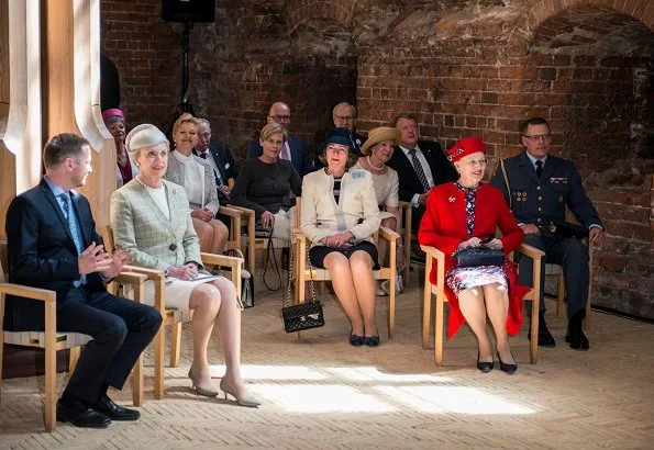 Queen Margrethe, Princess Benedikte and Queen Anne-Marie of Greece attended the opening of The Splendour of Power exhibition at Kolding Castle