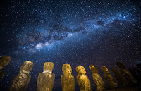 Milky Way Galaxy - Easter Island