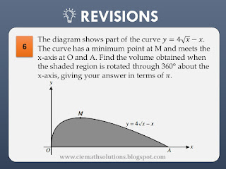 AS and A Level Math, 9709, Cambridge Math, Pure Mathematics, revisions, past papers, practice exercise, teaching aid, reference, advanced math, areas under a curve, volumes of revolution, formula