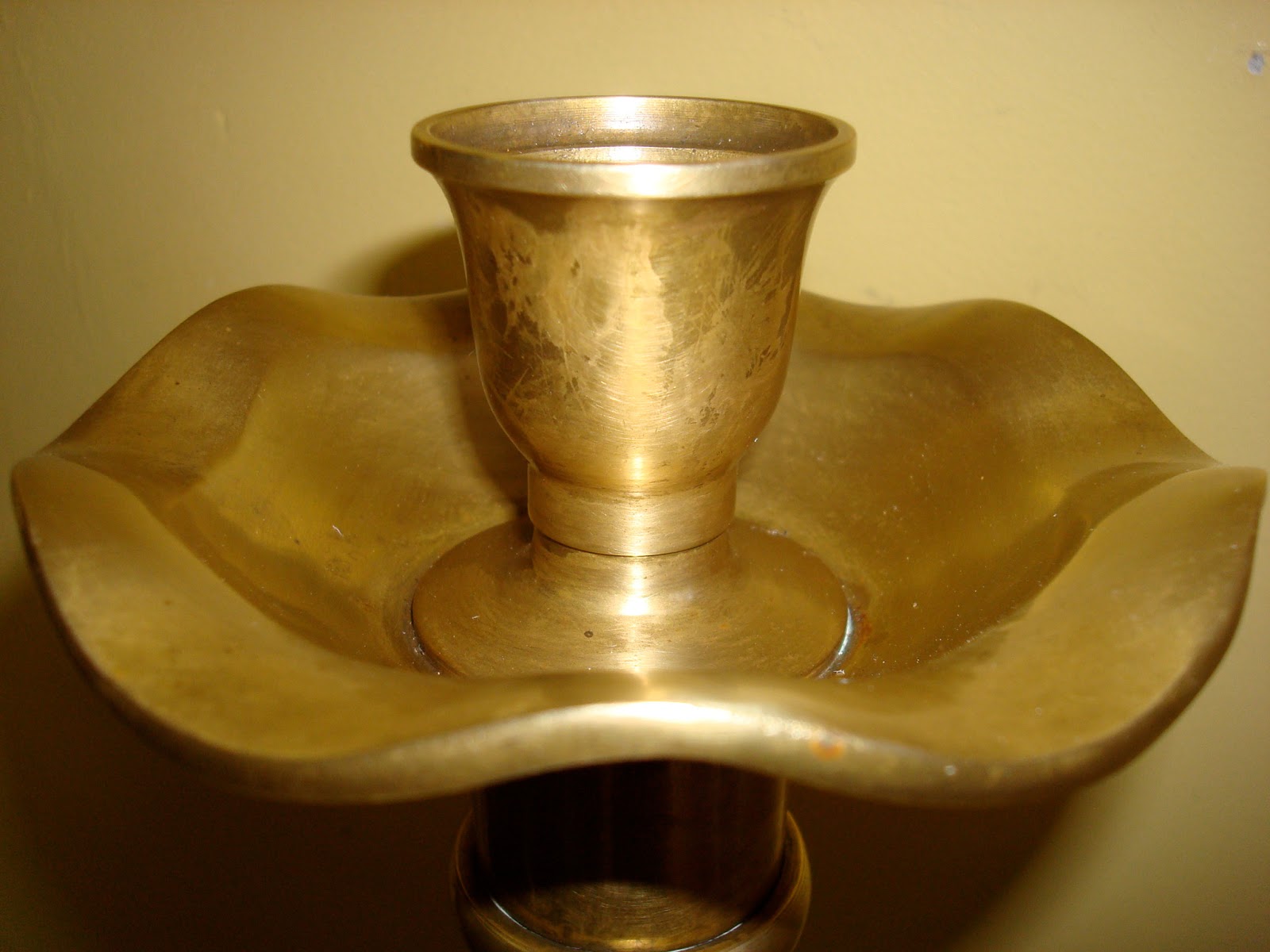 Era Antiques Vintage Monumental Brass Candle Holders